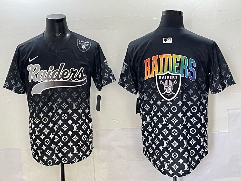 Men 2025 Oakland Raiders Blank Black Nike Limited NFL Jersey 07